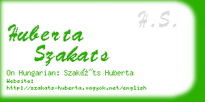 huberta szakats business card